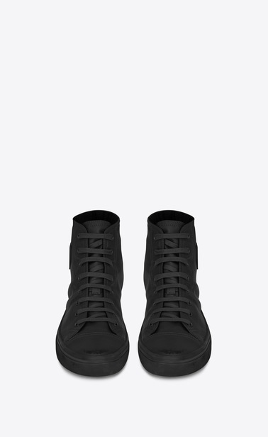 SAINT LAURENT Bedford Woman BEDFORD mid-top sneakers in black leather b_V4